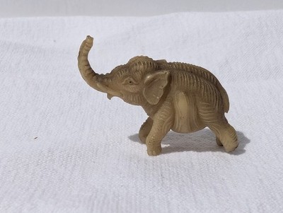 Vintage Celluloid Elephant Miniature - Trunk Up Good Luck - Early Plastic 1930s