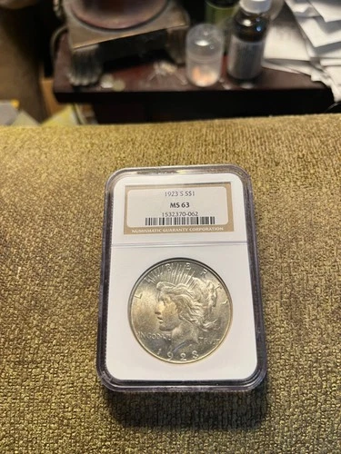 1923 s peace dollar ms 63 beauty