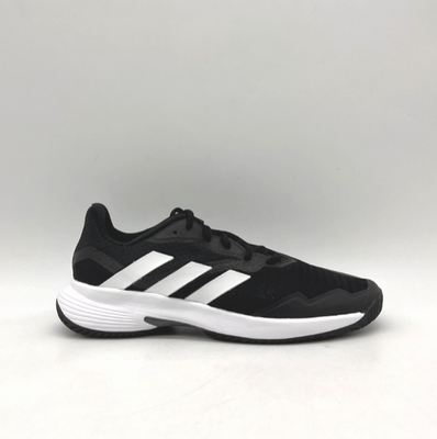 adidas CourtJam Control Low Black/White/Grey Tennis Shoes Men's Sz