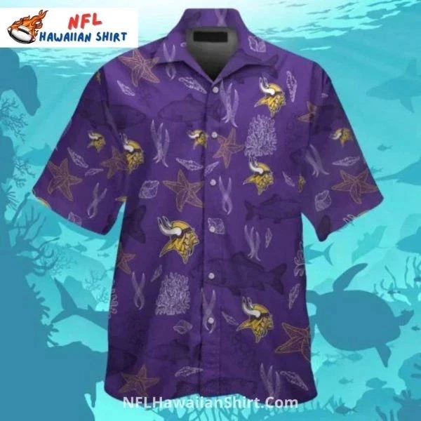 Ocean Coral Pattern Minnesota Vikings Hawaiian Shirt