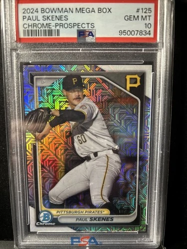 Paul Skenes 2024 Bowman Chrome Prospects Mega Box PSA 10 Gem Mint
