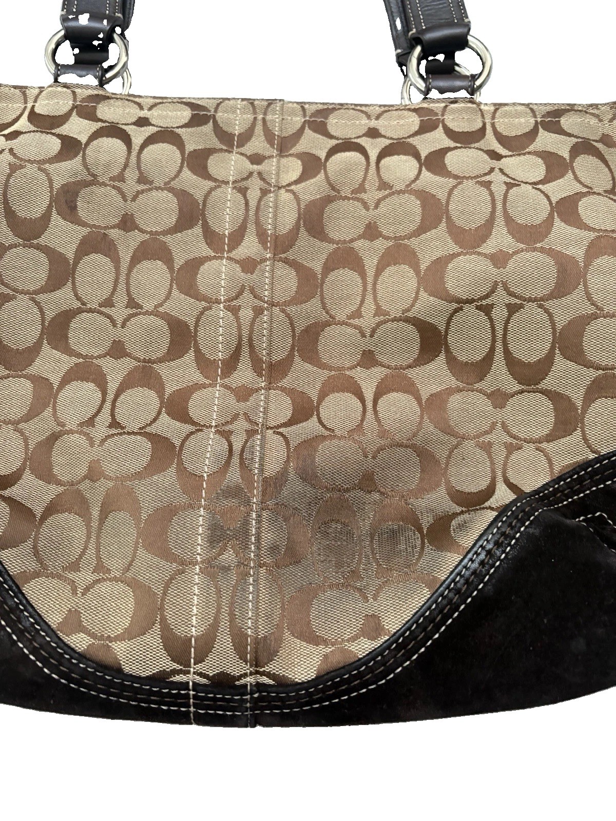 Y2K Coach Soho Signature Canvas & Suede Jacquard Mono… - Gem