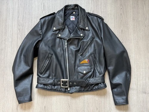 Schott Perfect Leather Jacket 618 x Indiana Motorcycle Size 42 US Limited ED. - product listing photo