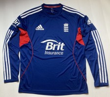 ENGLAND CRICKET LONG SLEEVE jersey shirt ADIDAS 2012 trikot adult SIZE 44/46