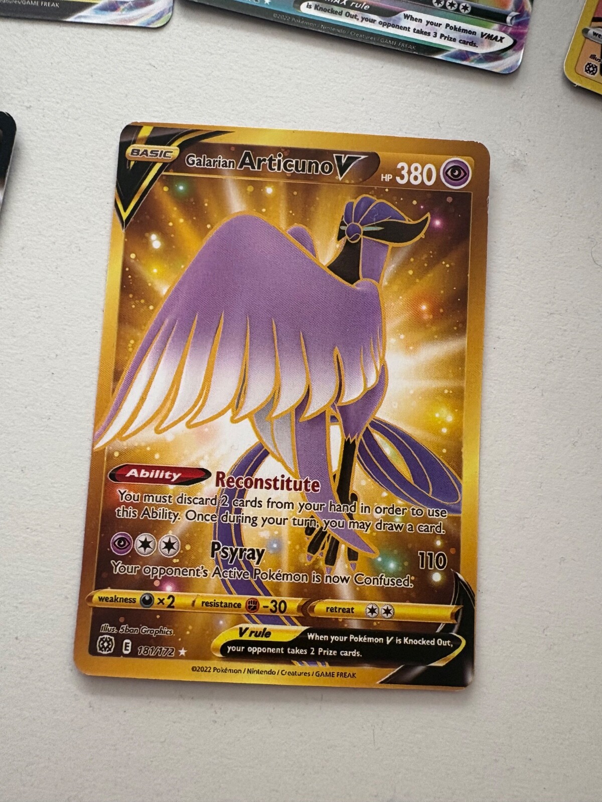 Galarian Articuno V (Secret) 181/172 Swsh09: Brilliant Stars Holo