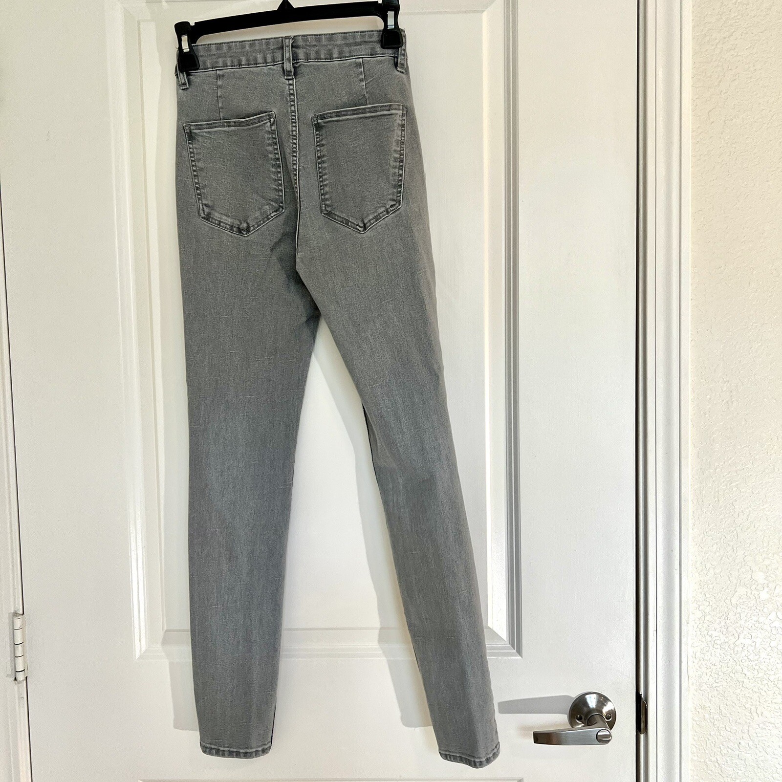 ZARA High Rise Ankle Jeans Women’s 4 Gray Wash Skinny Straight Leg Denim Pants thumbnail 6