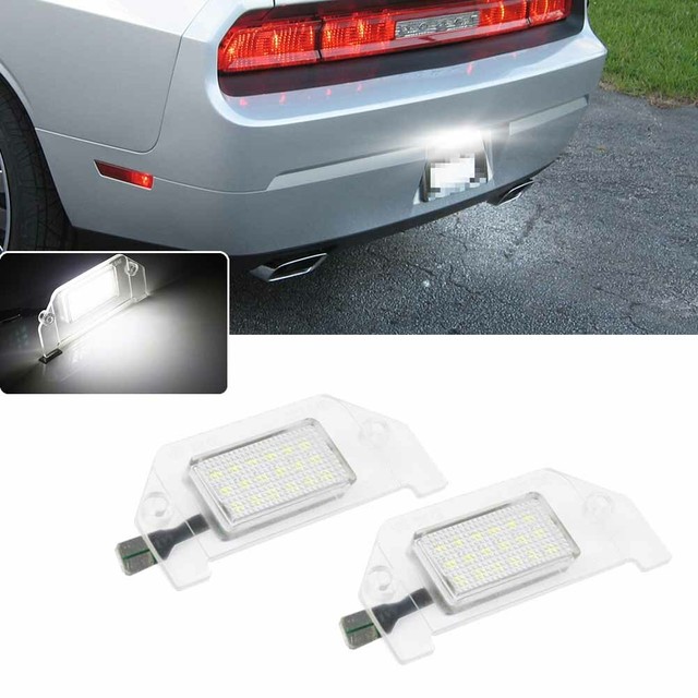 1Pair 18SMD White LED License Plate Lights For Dodge Charger