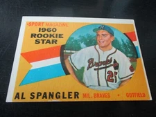 AL SPANGLER    (milwaukee braves - of)    1960 TOPPS ROOKIE card #143 excellent+