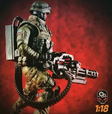 1:18 M134 w/ Pack & Chute For G.I. Joe 3.75” Joytoy Arah 25th Gun Bbi XD G98