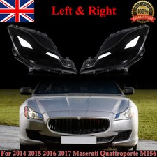 Pair Headlight Headlamp Lens Cover For Maserati Quattroporte 2014-2017 Lampshade