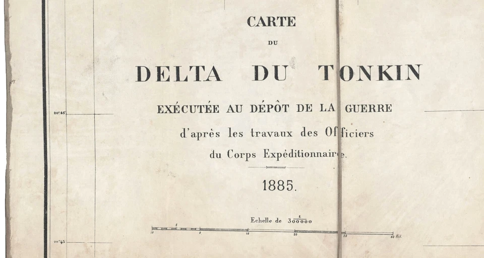 Антикварная карта "Carte du delta du Tonkin" (Вьетнам) Depot de la Guerre, 1885 - Изображение 3 из 4