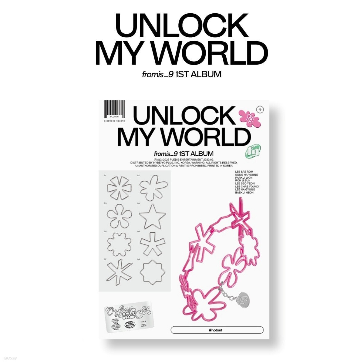 FROMIS_9 1st Album Unlock My World #notyet Ver. CD+Book+Card+