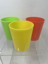 Melissa and Doug Plastic Cups Green Red Yellow Replacement Pieces Dish Set Lot 3