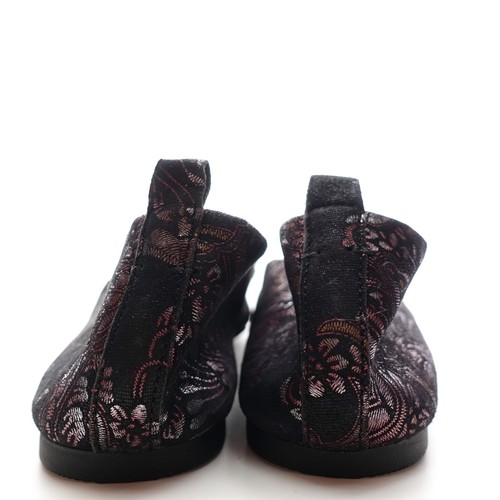 Aldo Flats Loafers Pointed Toe Black Purple Pink Paisley Shoes Womens Size 9 - Picture 10 of 11