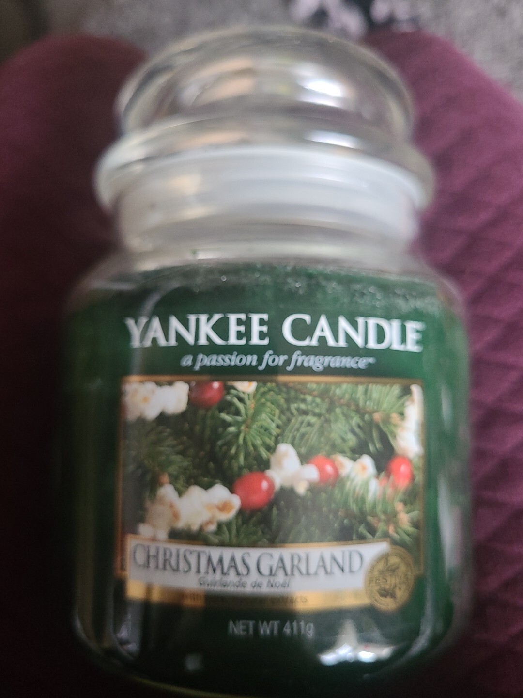 Yankee Candle Christmas Garland Medium Jar New. Rare Retired. Original