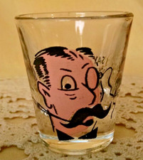 ROVING EYE SHOT GLASS MCM BARWARE I SAY JOLLY WHAT MOVING ILLUSION GOOGY EYES.