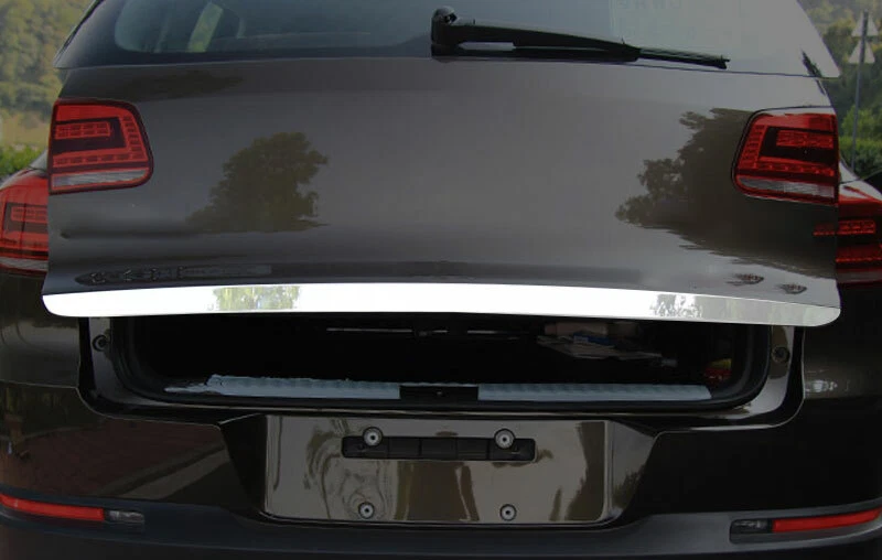 Tira de moldura de tapa de maletero de puerta trasera de acero inoxidable para Volkswagen Tiguan 2010-2016 Foto 3 de 4
