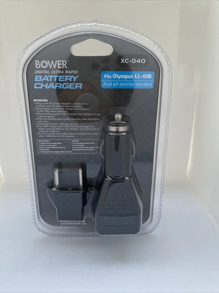 Cargador de batería digital Bower ultra rápido para Canon LP-E8 USB similar coche Xc-ce8 Foto 3 de 4