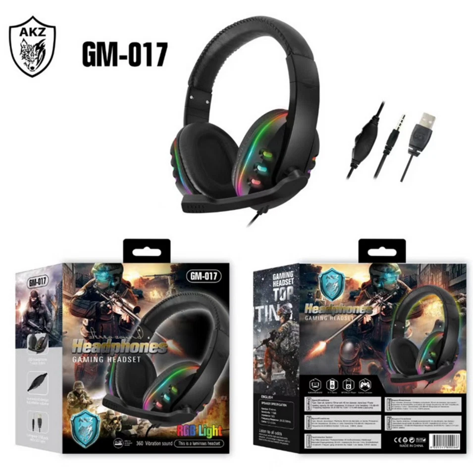 CUFFIE GAMING CON CONTROLLO VOLUME E AURICOLARE MICROFONO PER PS4 XBOX ONE PC - Immagine 3 di 4