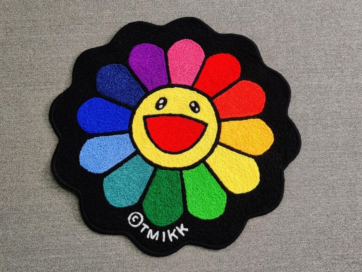 Takashi Murakami Flower Floor Mat Washable Area Runner Rugs Living
