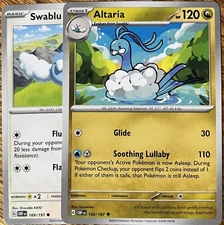 Swablu 169/197, Altaria 160/197 - Evo Line - Obsidian Flames - Read Desc.