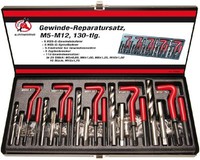 Kraftmann BGS Gewindereparatur Gewindeeinsatz Satz 130 Tlg. M5 M6 M8 M10 M12