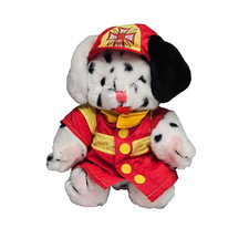 Dalmatian Puppy Plush Firefighter Gorham Dog Stuffed Animal 12" Vintage 1987