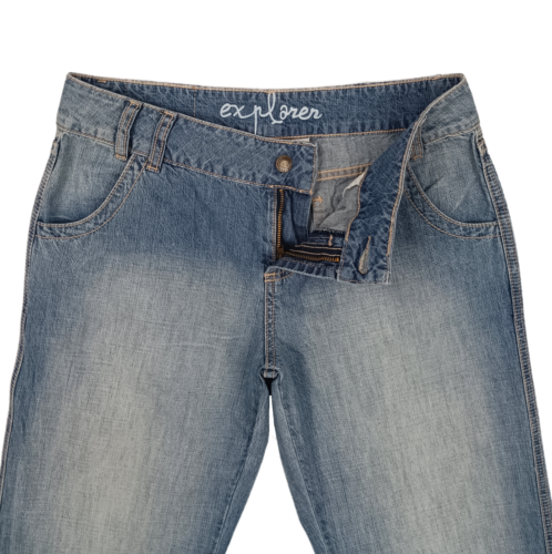 "Explorer" leichte Damen Sommer Jeans Wide Leg Schlaghose 100% Baumwolle Gr. 38 - Bild 3 von 3