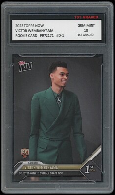 2023 Topps Now Wembanyama ルーキーカードPGI 10 Victor Wembanyama 2023 Topps Now NBA Rookie Card San Antonio Spurs