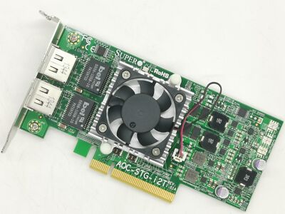 Low bracket SuperMicro AOC-STG-I2T  2-port 10GbE Adapter network card X540-AT2