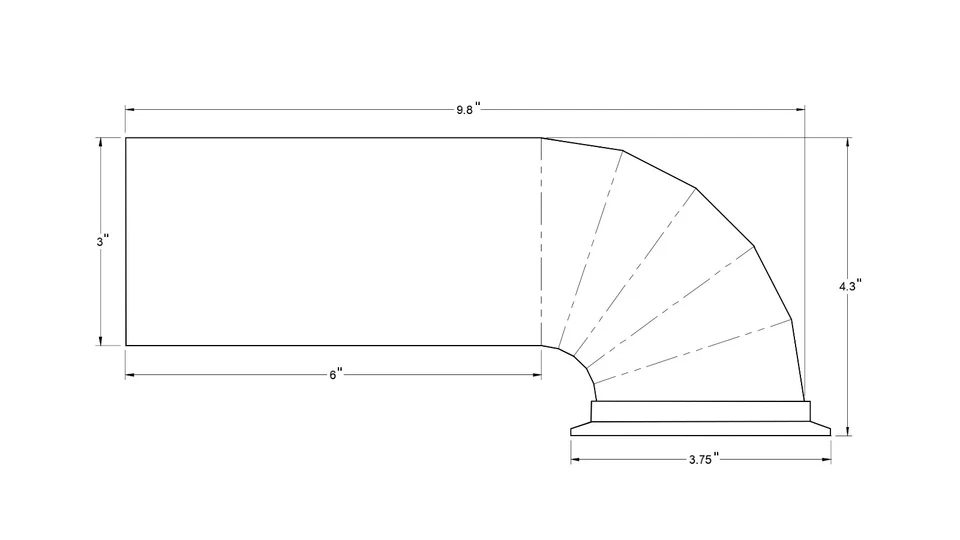 3" Welded Pie Cuts Downpipe 3.75" V-Band 304 Stainless 90° Elbow Back Purged - Bild 2 von 2