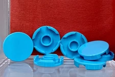 LEGO Parts Lot x (7) Ct ~ 2 X 2 Medium Azure Round Tile ~ No # 4150