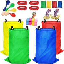 32 Pcs Outdoor Games Potato Sack Race Bags for Kids Adults, Bean Bag Toss Gam...