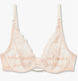 Aubade Paris Women&rsquo;s Lace Bra &ndash; Elegant Parisian Lingerie French Embroidery Sand