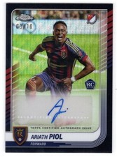 2025 Topps Chrome MLS Ariath Piol Black Wave Refractor Auto Autograph Rookie /10