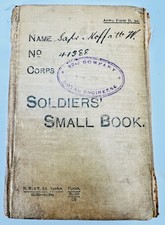 Soldiers Small Book WWI,  Sapper Moffat W. No 41388