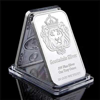 #ad Scottsdale Silver 999 Fine Silver One Troy Ounce 1 Bars Bullion In God We Trust $6.48