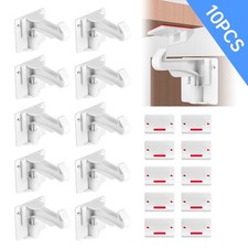 Durable Childproof Furniture Locks 10Pcs Adjustable Safety Protection for Home