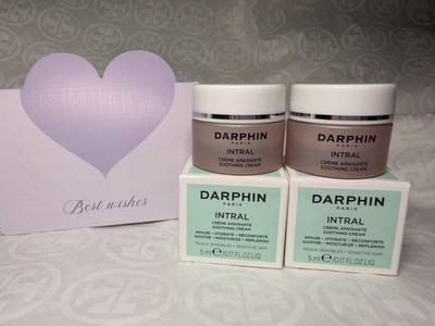 2X Darphin Intral Soothing Cream 5ml/.17oz Each NIB with FREE wish Card