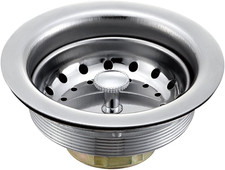 3-1/2 Inch SS Kitchen Sink Drain Strainer and Stopper, Drain Basket, Sink Drain
