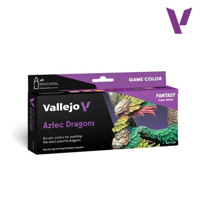 VALLEJO Vallejo  Paint Set ''Aztec Dragons'' (X8) Fantasy Color Set  Game Color Va