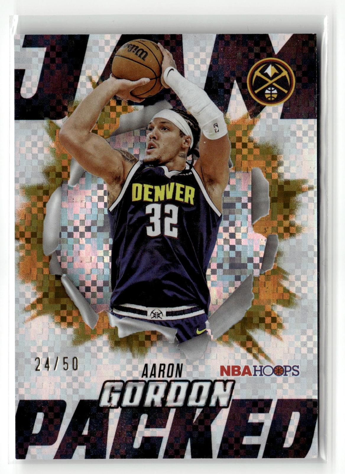 Aaron Gordon 2025-26 Hoops #JP-7 Jam Packed Light Burst Gold #/50