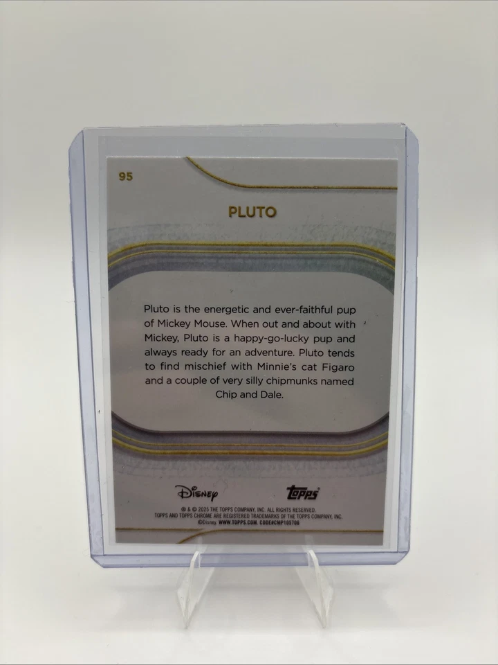 2025 Topps Chrome Disney #95 Pluto Base Card - Image 2 of 2