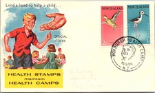 New Zealand cover 1959 special cancel FDC  health stamps
