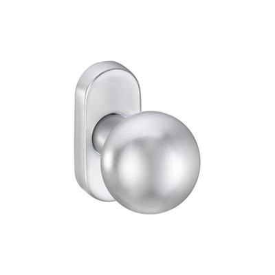 edi ZT-Knopf Ares 2033/5010 oval auf Rosette VK8 silber eloxiert