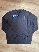 Howick the Arlington Crew Neck Jumper Lambswool, Brown Size Large NWT