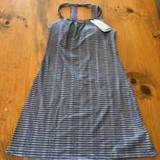 Prana Dress Women’s Size XS Grey Blue Wicker Cantine Everyday Dress NWT