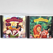 Disney Animated StoryBook PC CD-ROM Lot of 2 Lion King  Hunchback Vintage