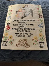 Anne Orr 1940s  Childs Prayer 8x10 Embroidere...