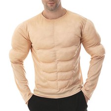 Costume da uomo con maglietta muscolare imbottita per eventi, giochi di